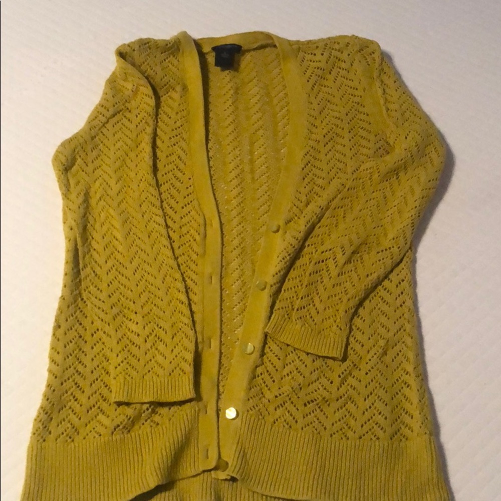 Ann Taylor Chevron Knit Cardi